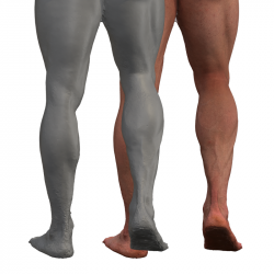 Duncan Raw Flexing Calf Muscle Scans